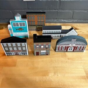 Vintage ‘90s Six Piece The Cat’s Meow Series Village Lot Collector Series